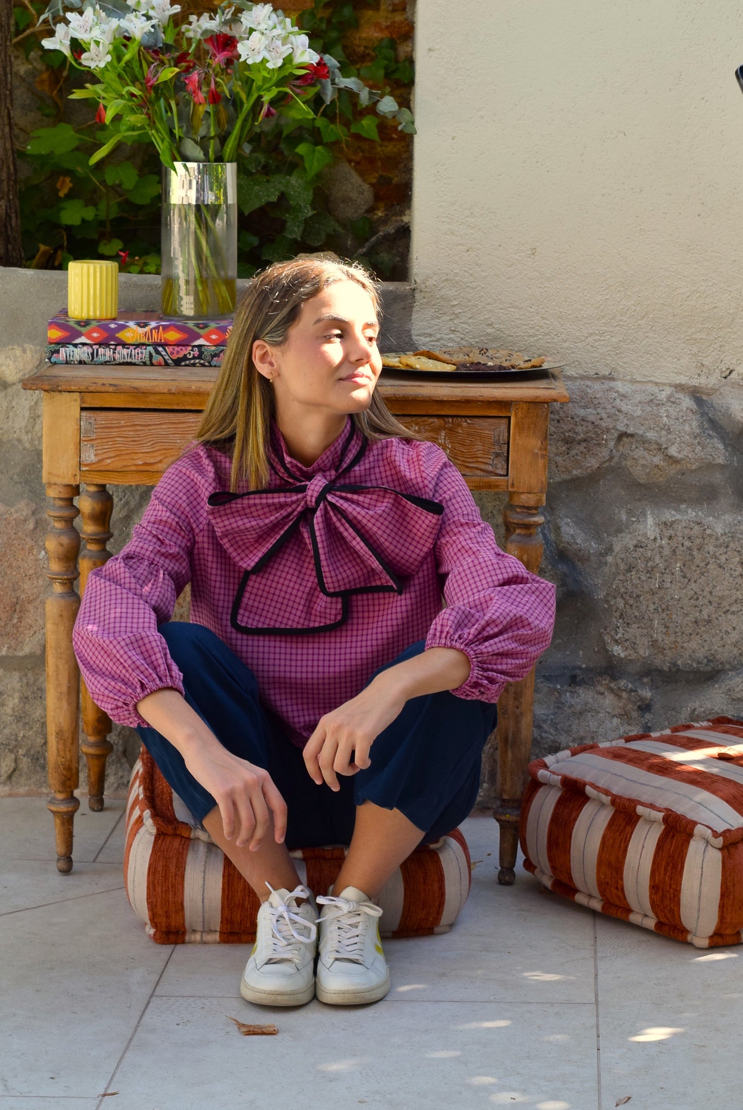 BLUSA GABRIELA -CUADRO ROSA