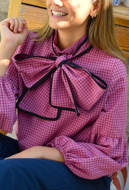 BLUSA GABRIELA -CUADRO ROSA