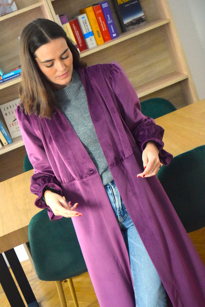 KIMONO MANUELA - TERCIOPELO BERENJENA -