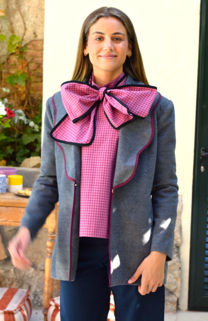 BLUSA GABRIELA -CUADRO ROSA