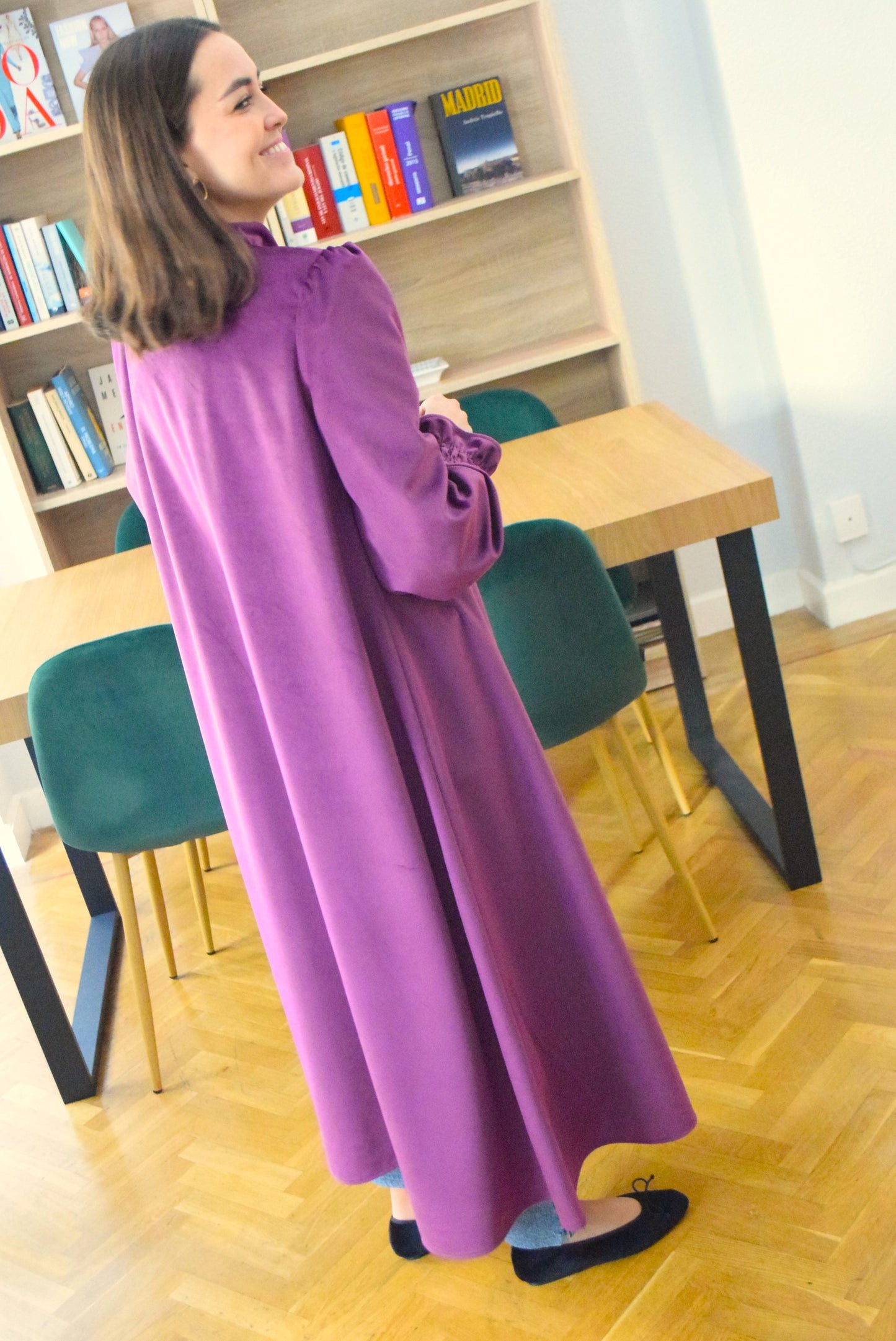 KIMONO MANUELA - TERCIOPELO BERENJENA -