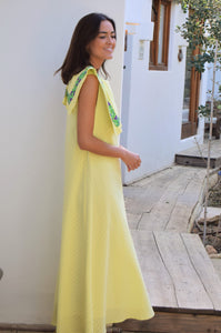 vestido plumeti amarillo