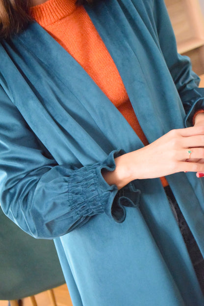 KIMONO MANUELA - TERCIOPELO VERDE -