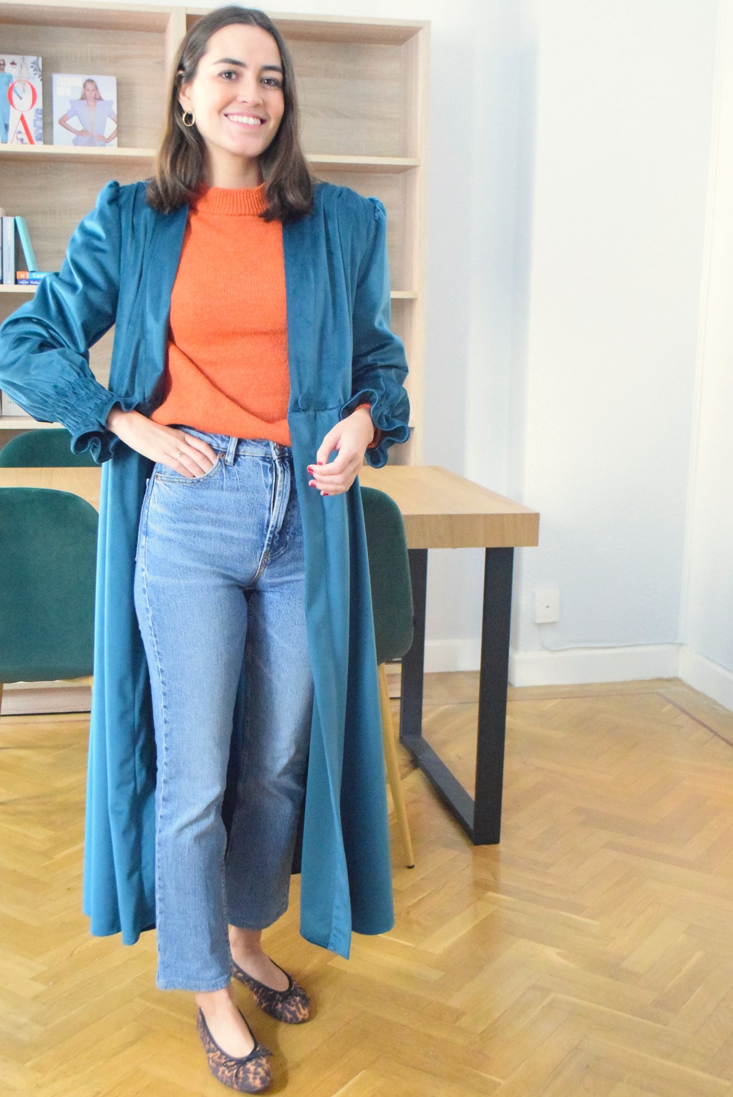 KIMONO MANUELA - TERCIOPELO VERDE -