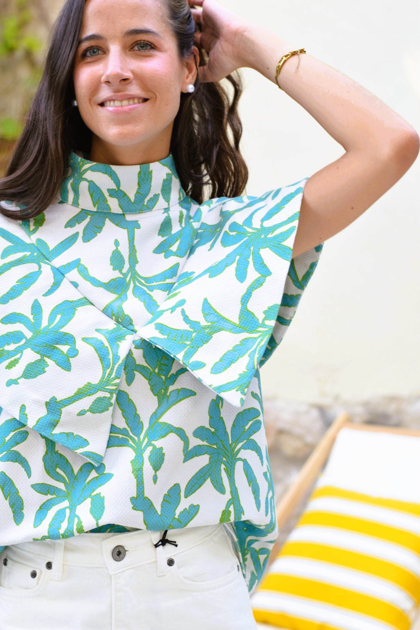 BLUSA FLAVIA - PALMERAS - PREORDER 10 JULIO