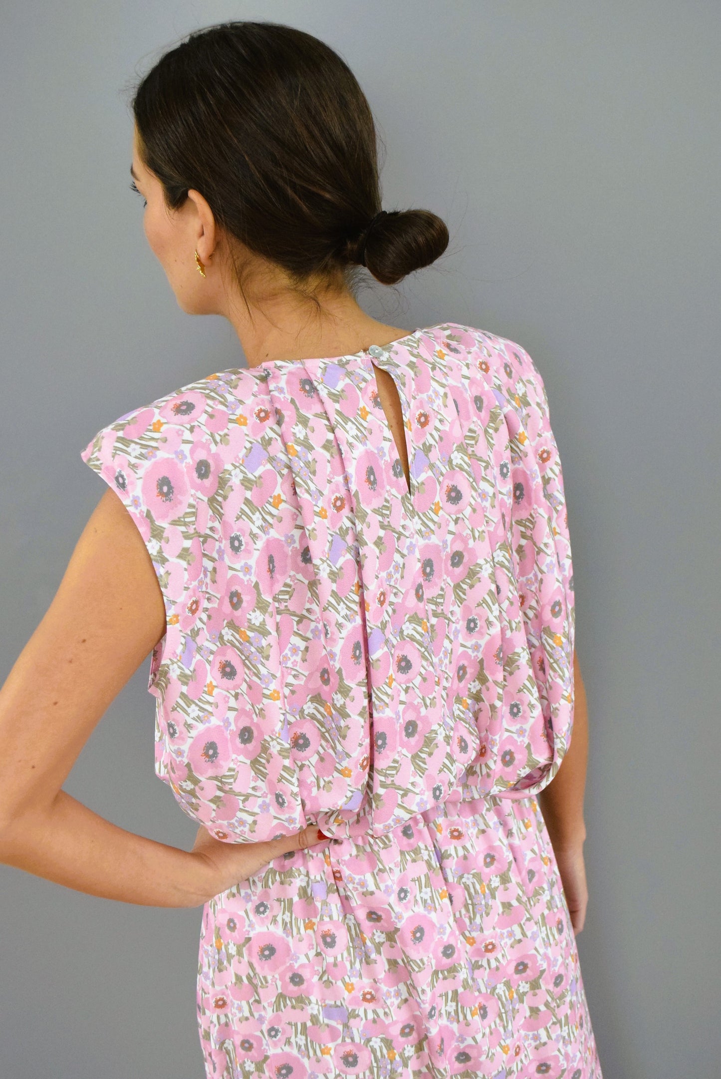 BLUSA LOLA - FLOR ROSA -
