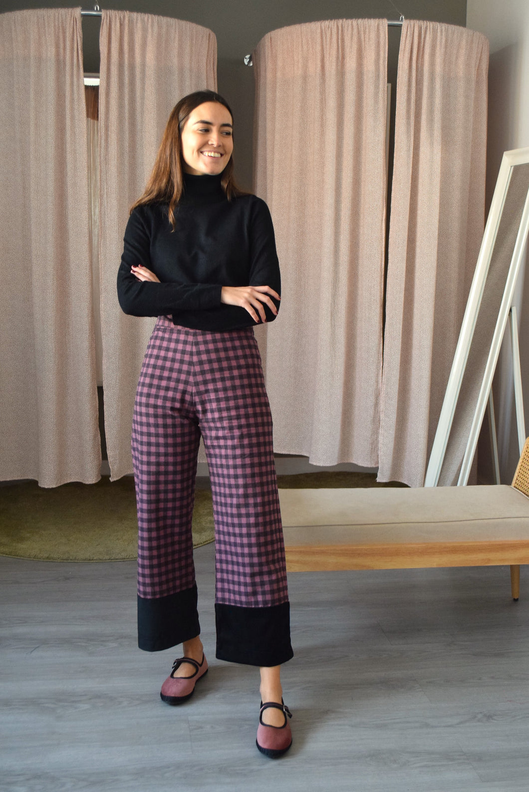 PANTALONES BICOLOR VICHY 