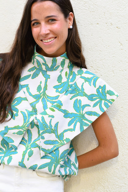 BLUSA FLAVIA - PALMERAS - PREORDER 10 JULIO