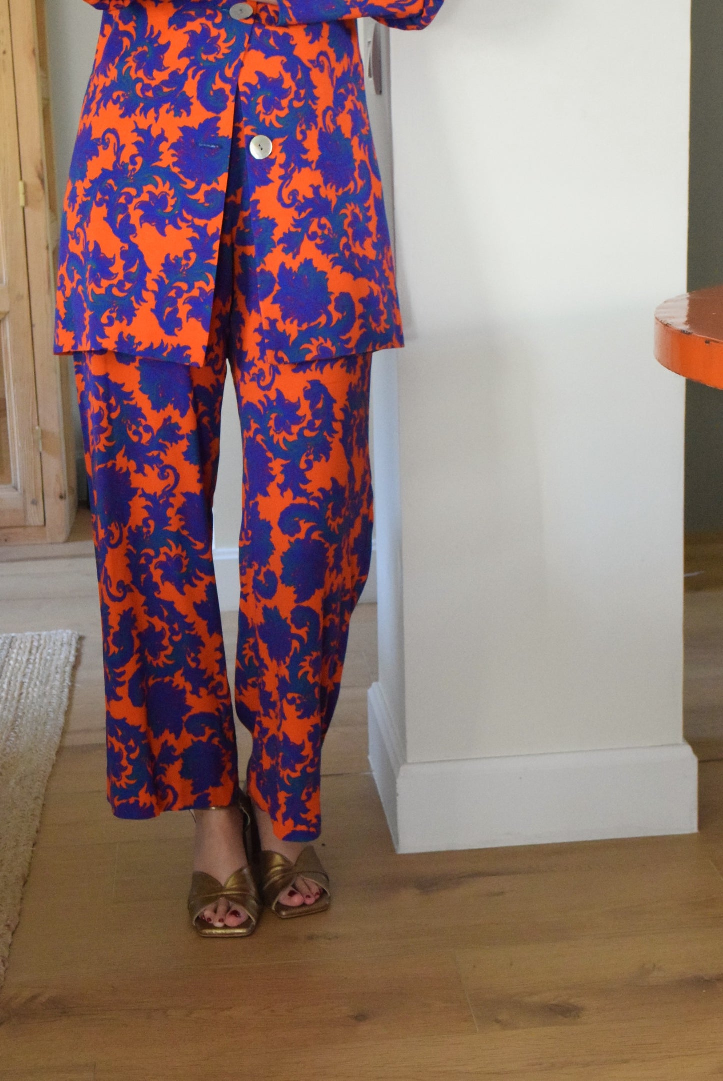 SUN PANTS - ORANGE AND BLUE -