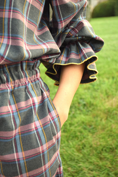 Blusa Alberta Escocesa Gris