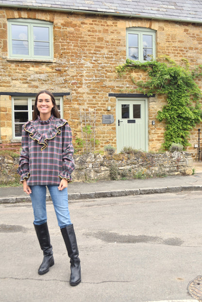 Blusa Alberta Escocesa Gris