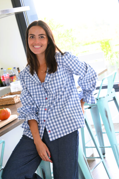 BLUSA GRETA - VICHY AZUL