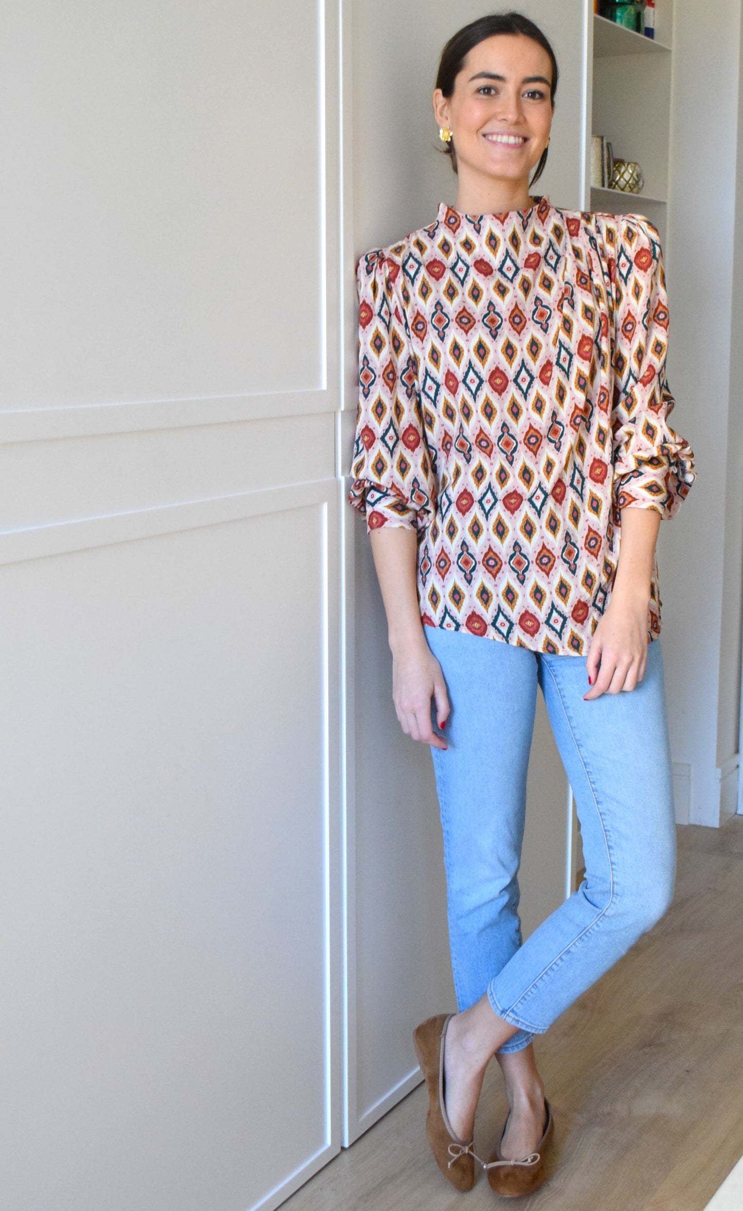BLUSA MICAELA - IKAT ROSA  -