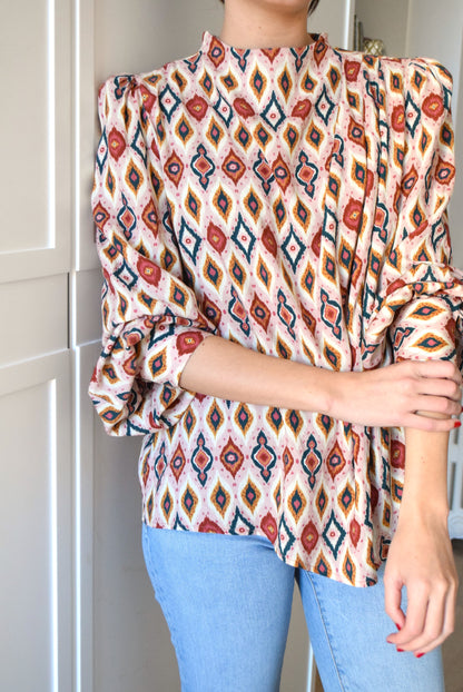 BLUSA MICAELA - IKAT ROSA  -