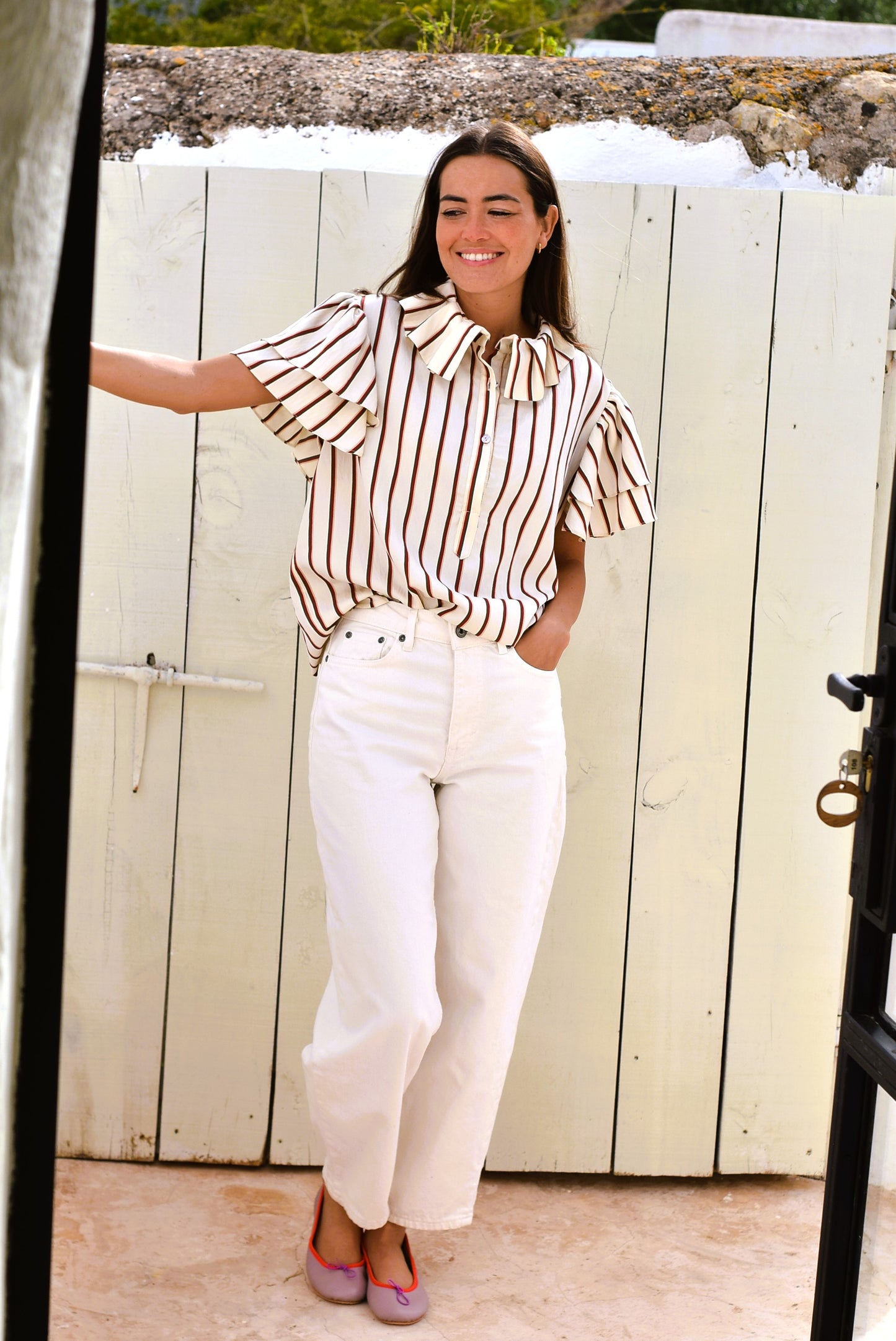 BLUSA CATALINA - RAYAS CRUDAS - PREORDER 20 JUNIO