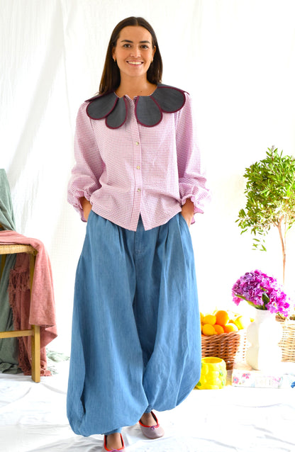 BLUSA PIA - VICHY ROSA - PREORDER 28 FEBRERO