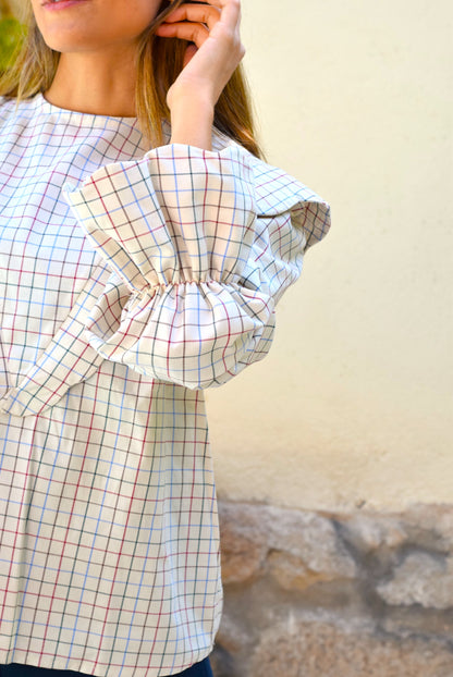 BLUSA LOLA - CUADRO AZUL