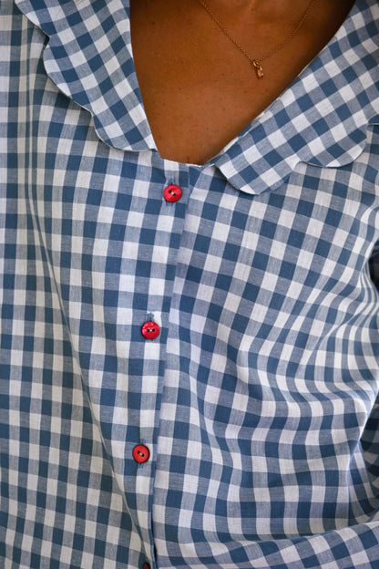 BLUSA GRETA - VICHY AZUL