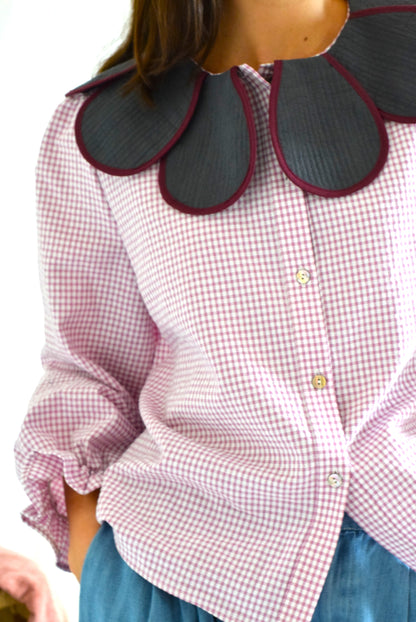 BLUSA PIA - VICHY ROSA - PREORDER 28 FEBRERO