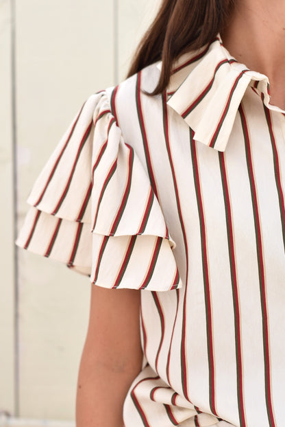 BLUSA CATALINA - RAYAS CRUDAS - PREORDER 20 JUNIO