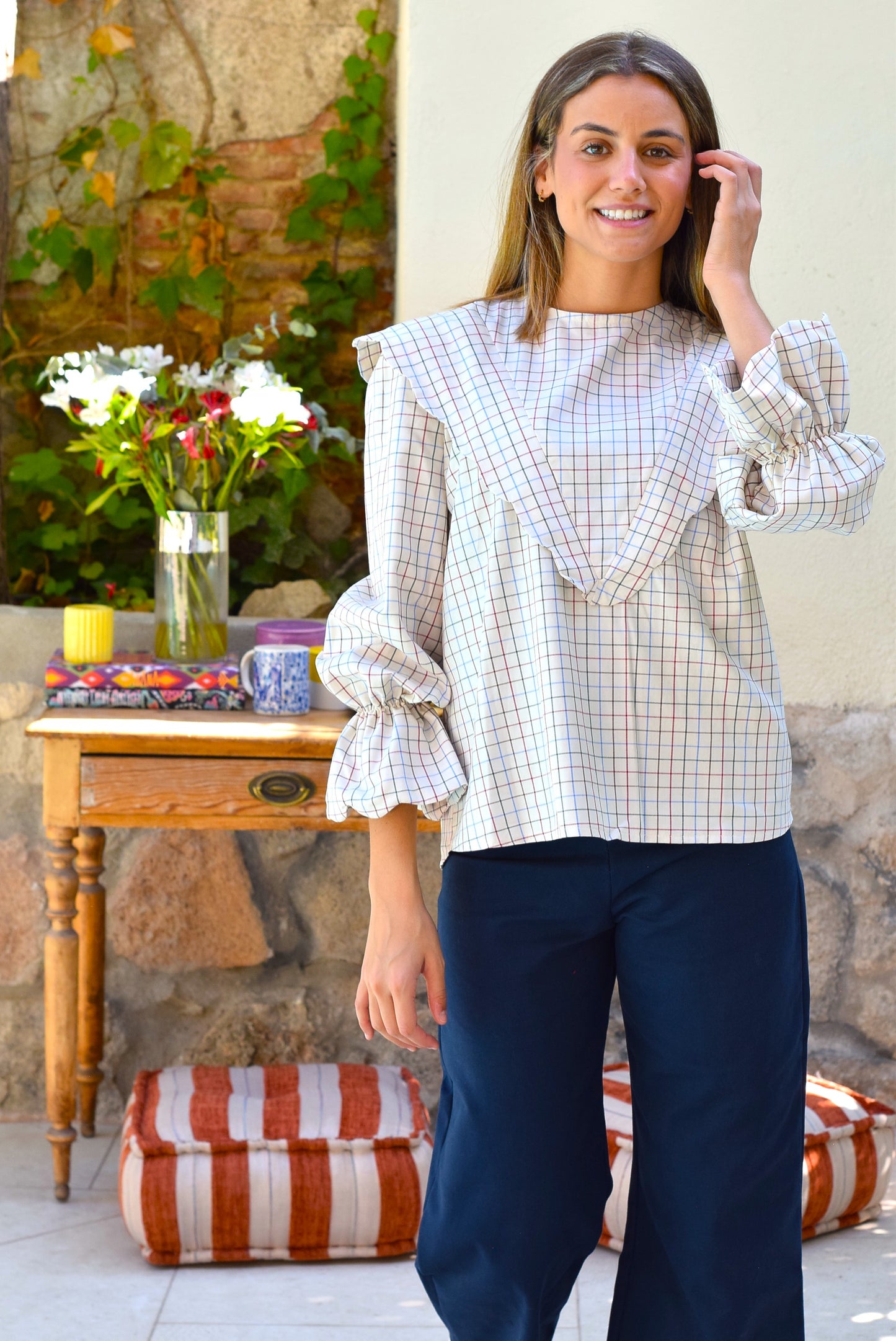 BLUSA LOLA - CUADRO AZUL