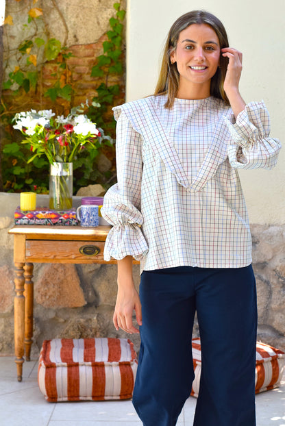 BLUSA LOLA - CUADRO AZUL