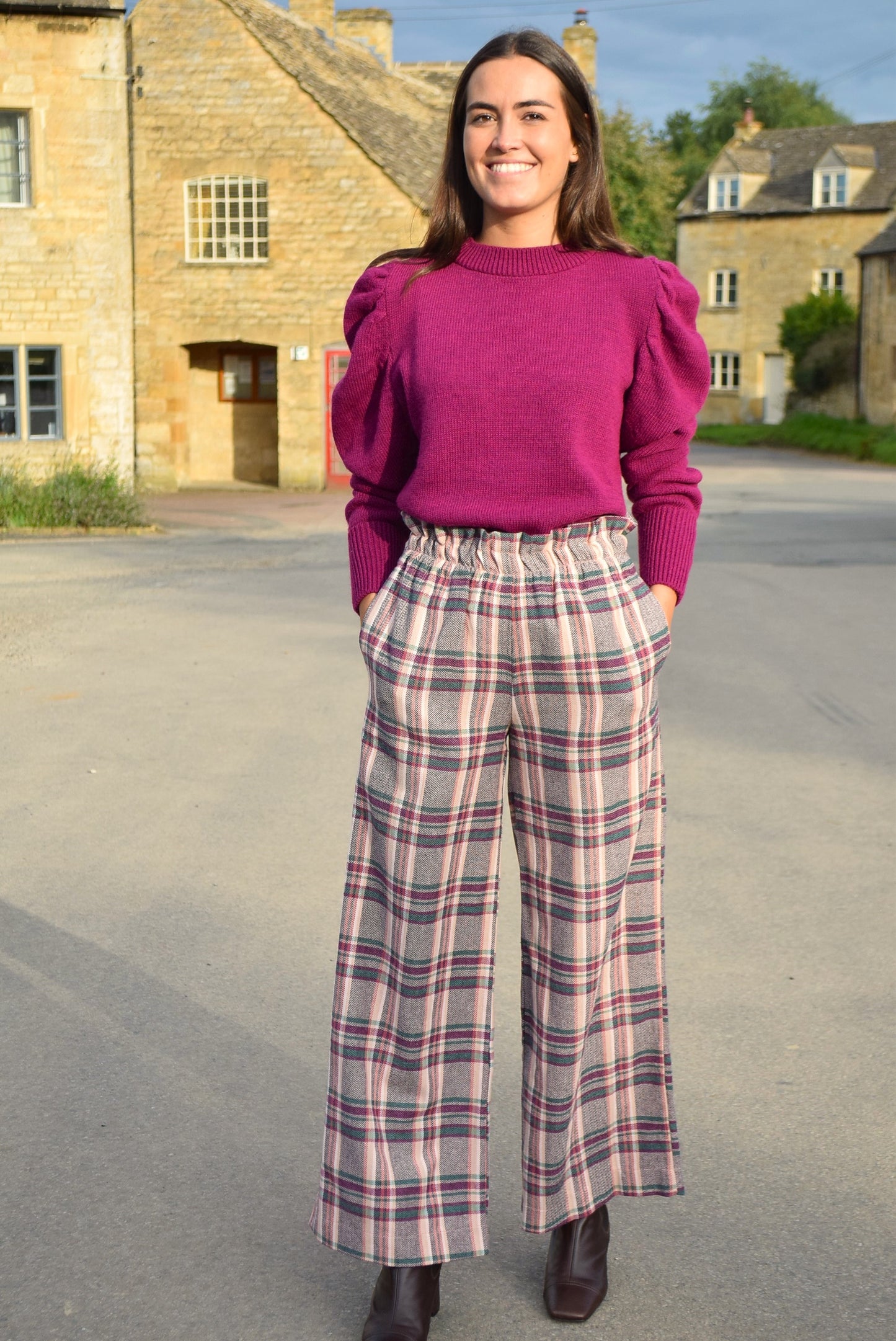 PANTALONES LUCÍA - ESCOCÉS ROSA - PREORDER 17 OCTUBRE