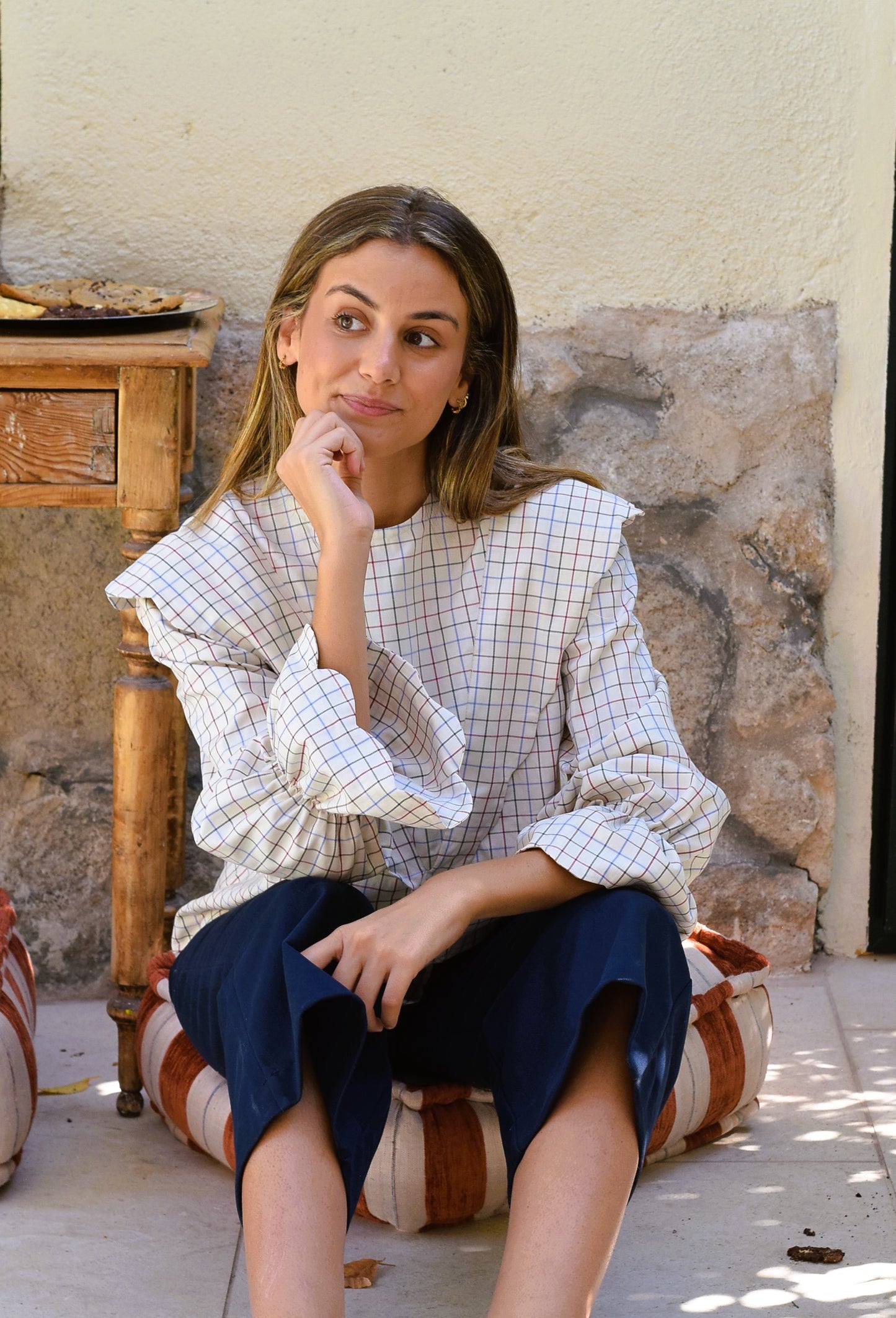 BLUSA LOLA - CUADRO AZUL