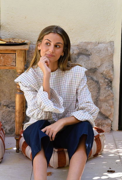 BLUSA LOLA - CUADRO AZUL