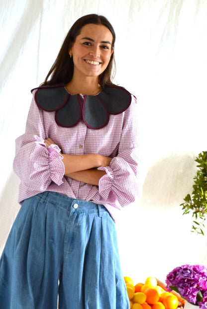 BLUSA PIA - VICHY ROSA - PREORDER 28 FEBRERO