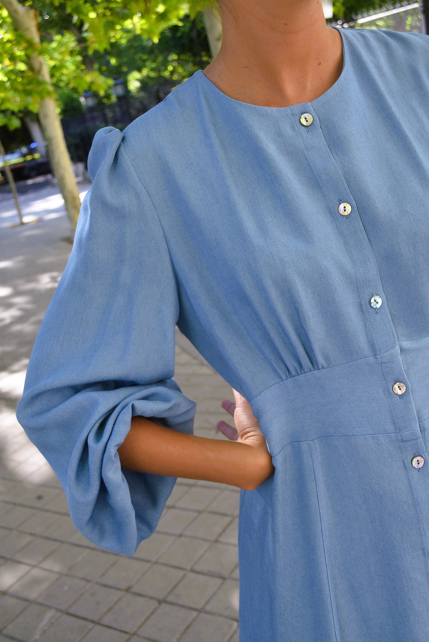 VESTIDO JIMENA - VAQUERO CLARO -
