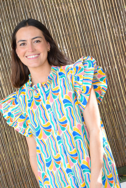 VESTIDO CASILDA - PALMERAS COLORES