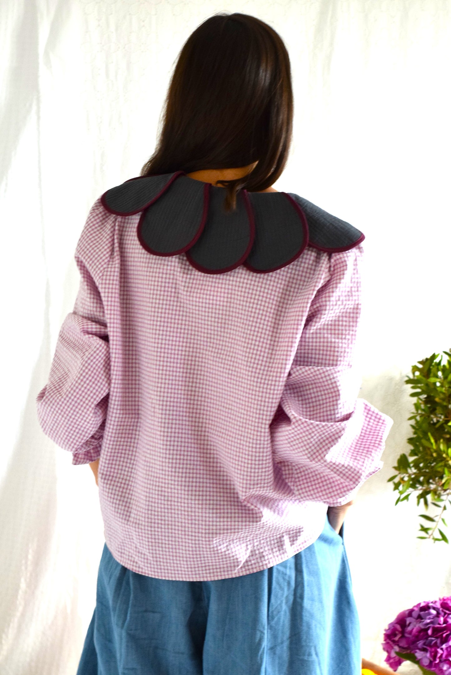 BLUSA PIA - VICHY ROSA - PREORDER 28 FEBRERO