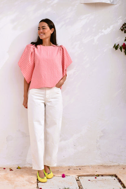 BLUSA FILIPA - VICHY ROSA