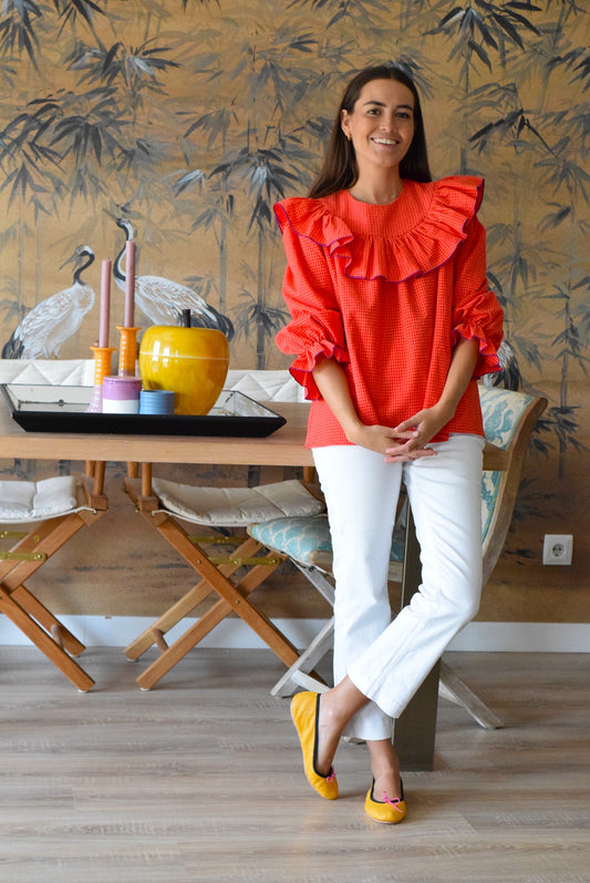 BLUSA  CONSTANZA - MINIVICHY ROJO - PREORDER 3 SEPTIEMBRE