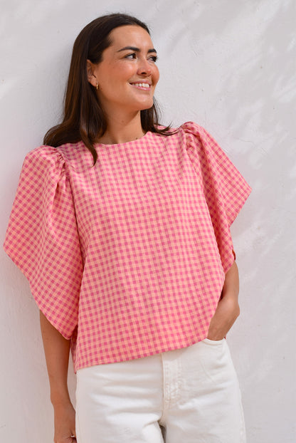 BLUSA FILIPA - VICHY ROSA