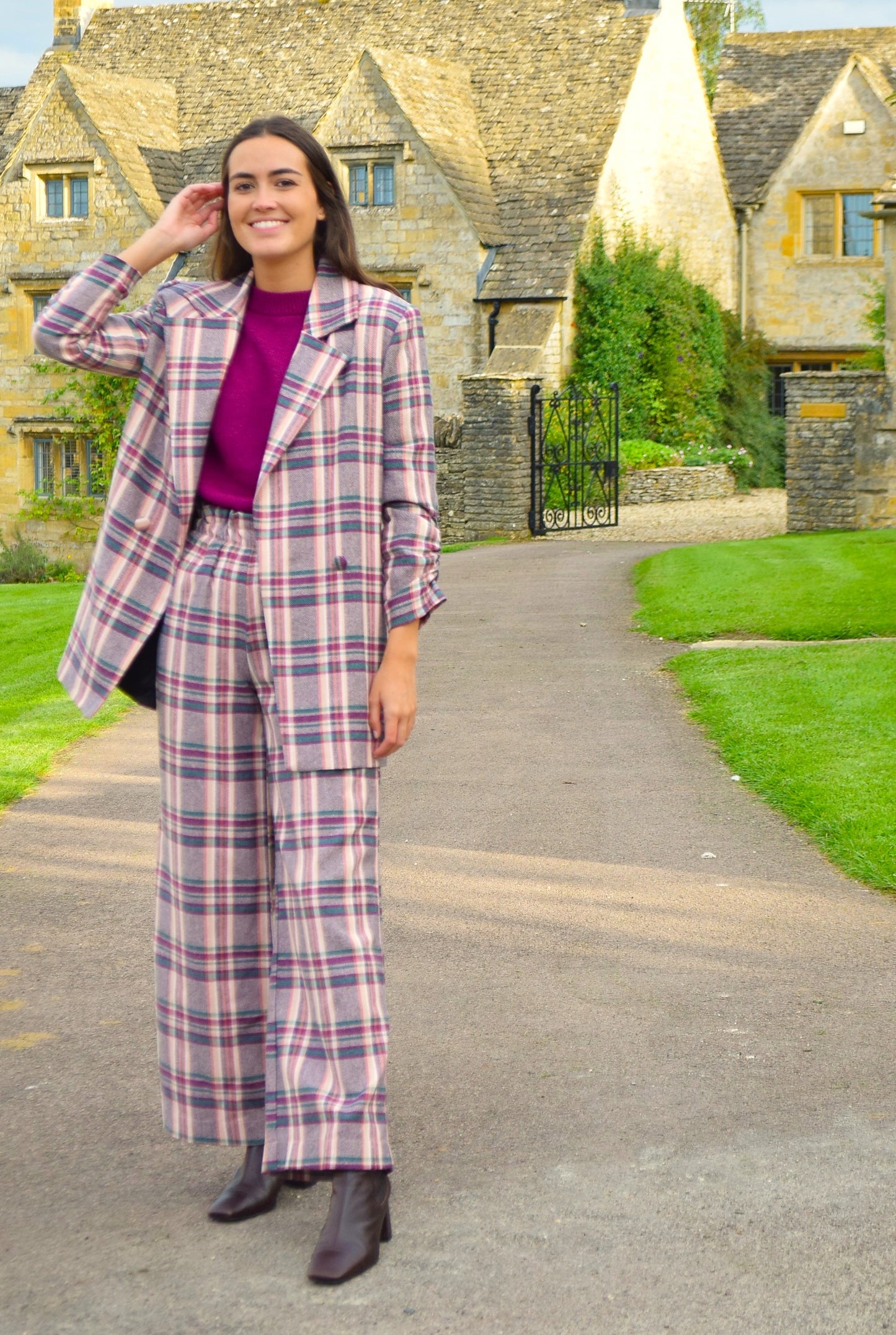 PANTALONES LUCÍA - ESCOCÉS ROSA - PREORDER 17 OCTUBRE
