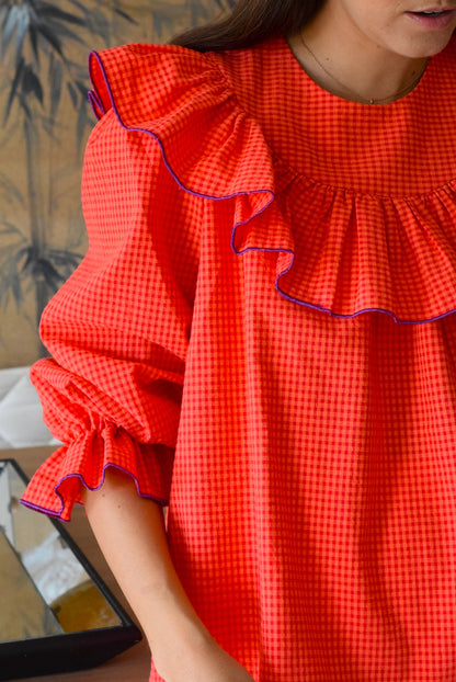 BLUSA  CONSTANZA - MINIVICHY ROJO - PREORDER 3 SEPTIEMBRE