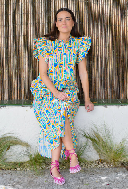 VESTIDO CASILDA - PALMERAS COLORES