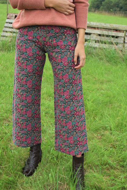 SUN PANTS - PINK FLOWERS -