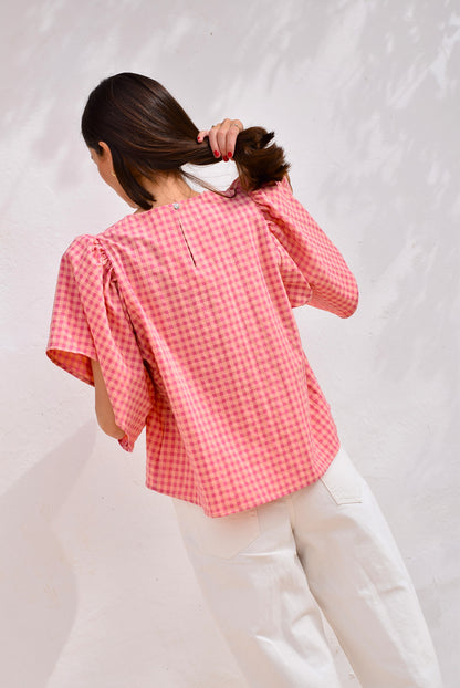 BLUSA FILIPA - VICHY ROSA