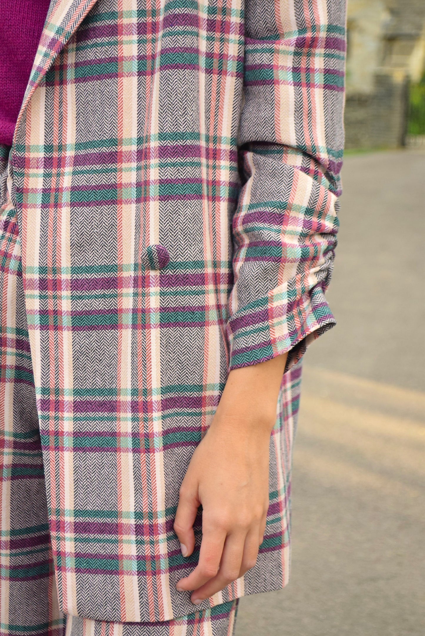CHAQUETA NONA - ESCOCESA ROSA - PREORDER 17 OCTUBRE
