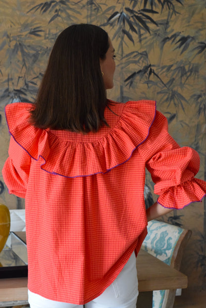 BLUSA  CONSTANZA - MINIVICHY ROJO - PREORDER 3 SEPTIEMBRE