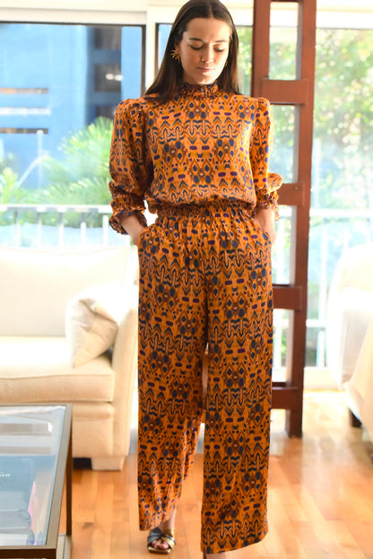 BLUSA BRUNA - IKAT MOSTAZA -