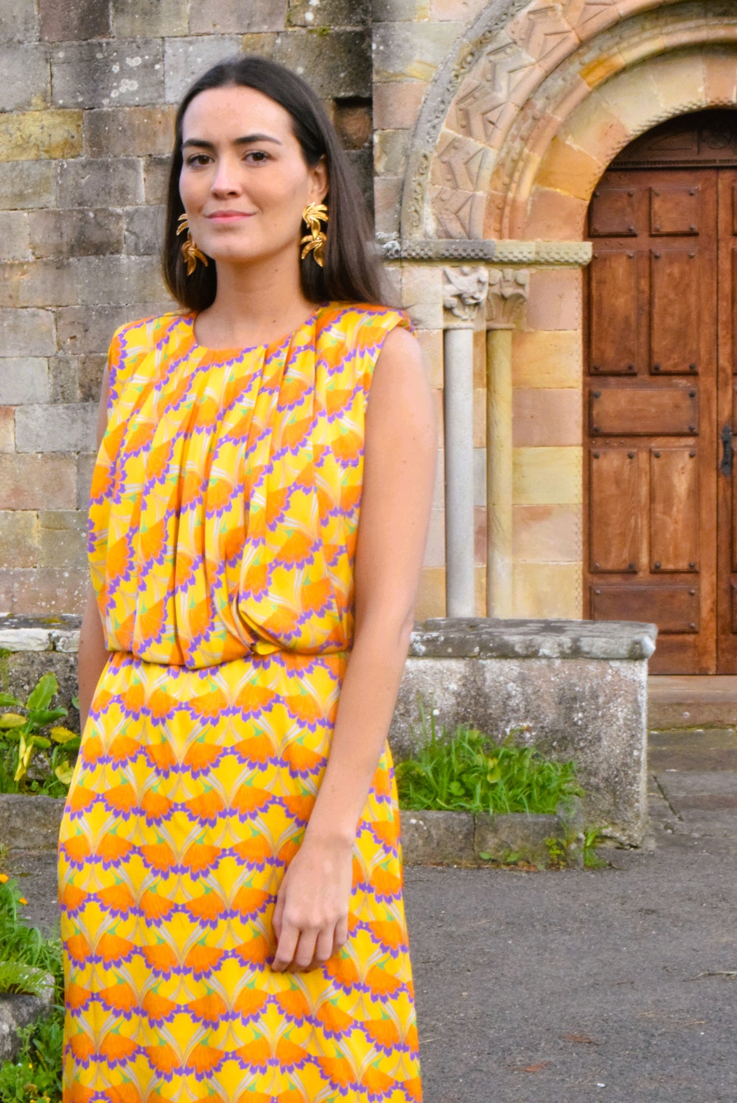VESTIDO LOLA - FLORES AMARILLAS -