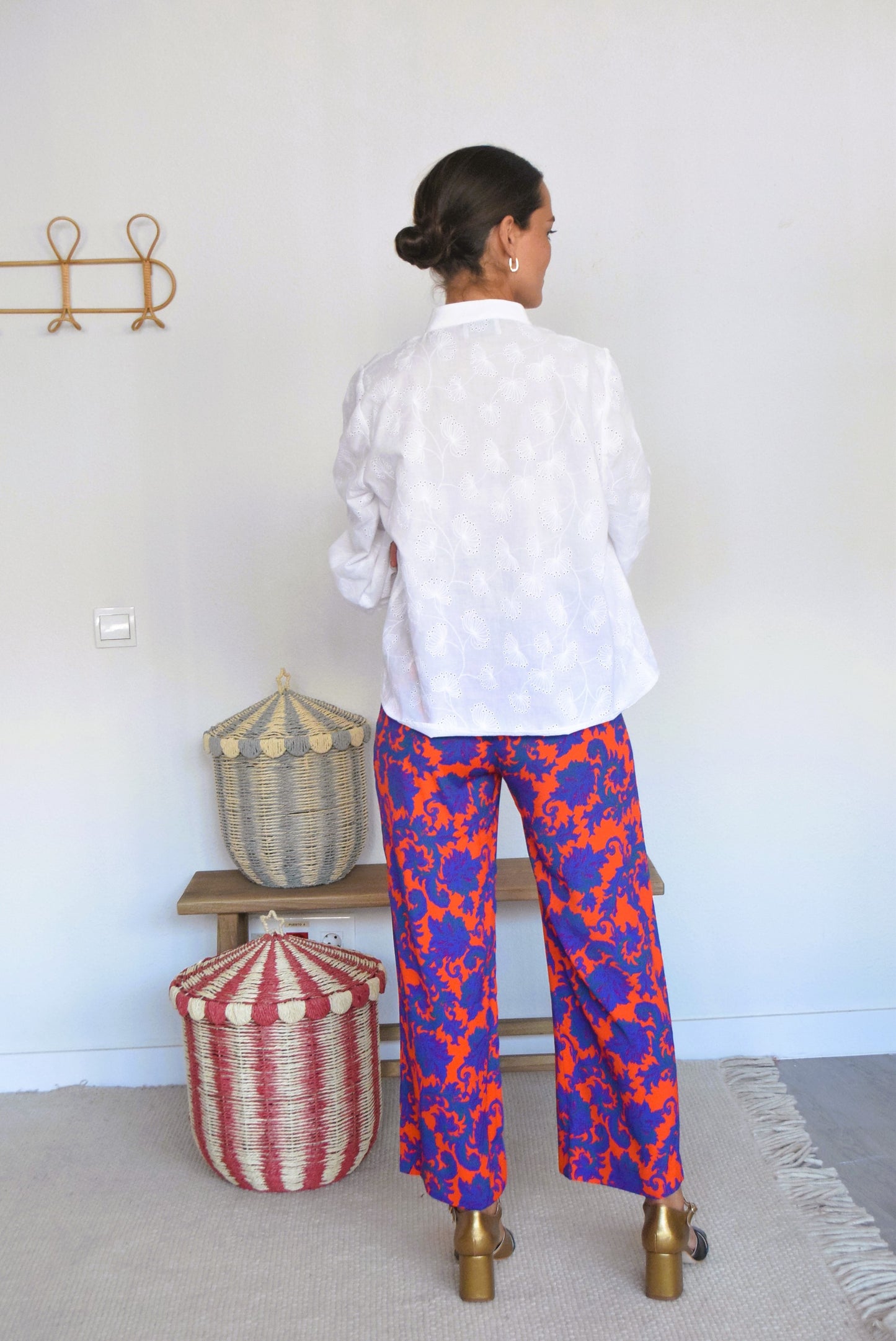 SUN PANTS - ORANGE AND BLUE -