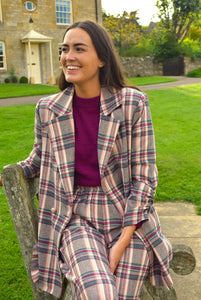 CHAQUETA NONA - ESCOCESA ROSA -