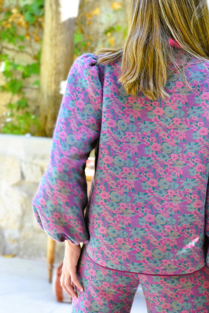 BLUSA FEDERICA - FLORES ROSA - PREORDER 30 NOVIEMBRE