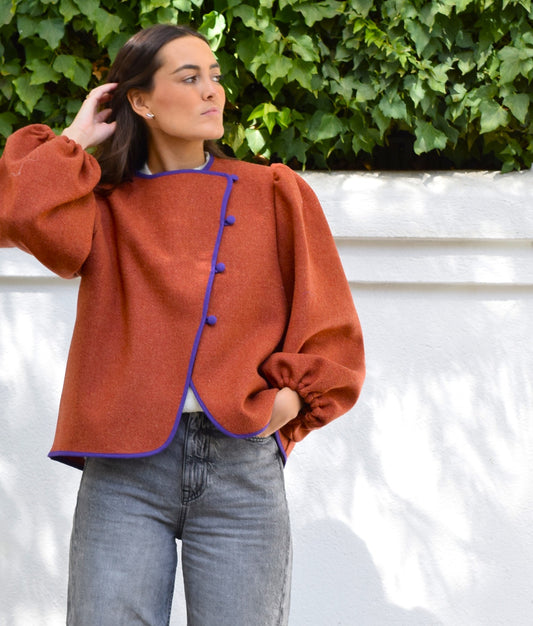 CHAQUETA SIMONA - NARANJA - PREORDER 20 OCTUBRE