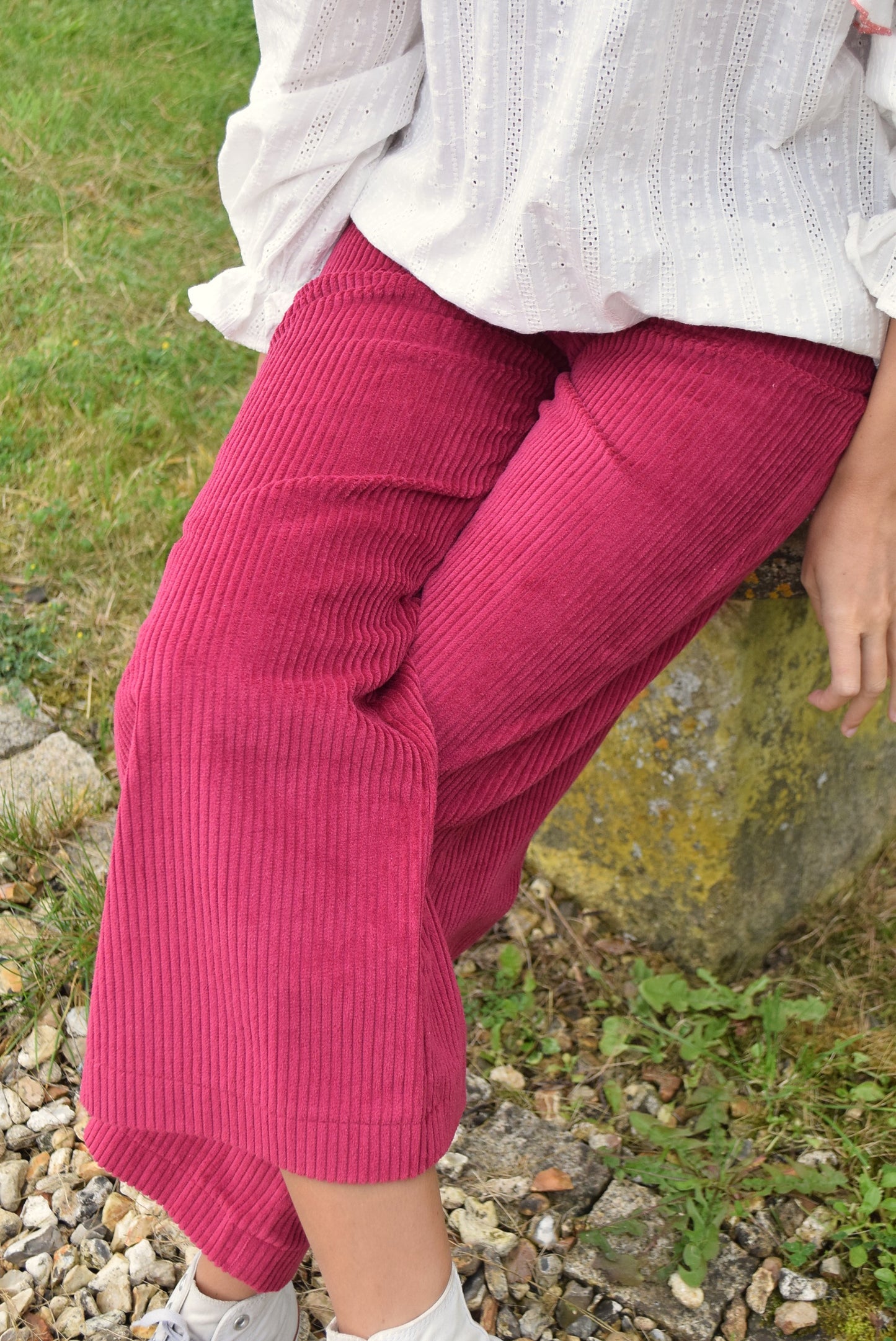 PANTALONES SOL - PANA FRAMBUESA